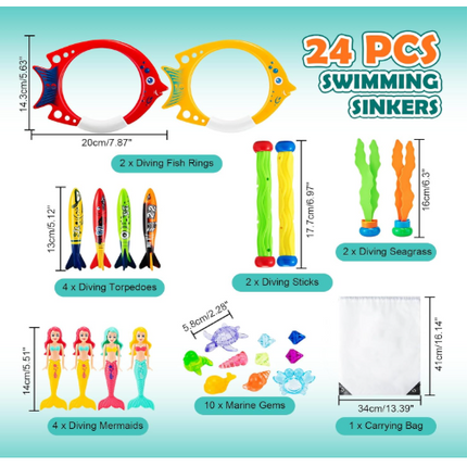 24-teiliges-set-tauchspielzeug-schwimmspielzeug 2
