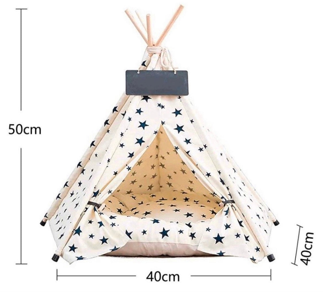 Tipi Zelt für Haustiere - Hundezelt Katzenzelt Haustierzelt 40 x 40 x 50