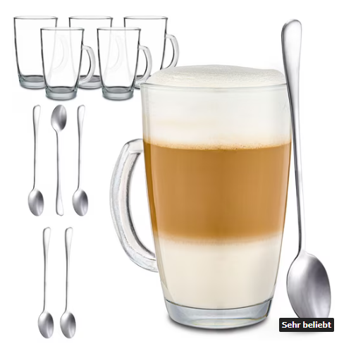 Latte Macchiato Gläser mit Löffel 6er Pack jetzt online kaufen – onpure