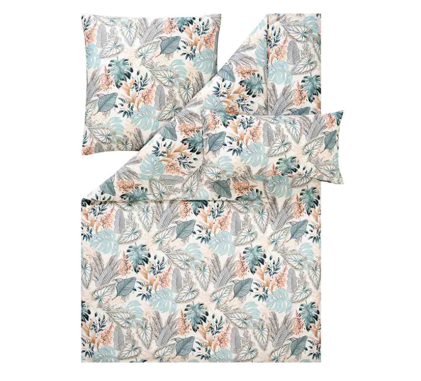 Estella Mako-Satin Bettwäsche | LIANE Azur 135x200cm