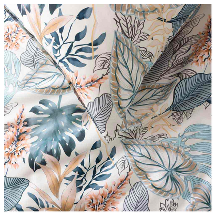 Estella Mako-Satin Bettwäsche | LIANE Azur 135x200cm