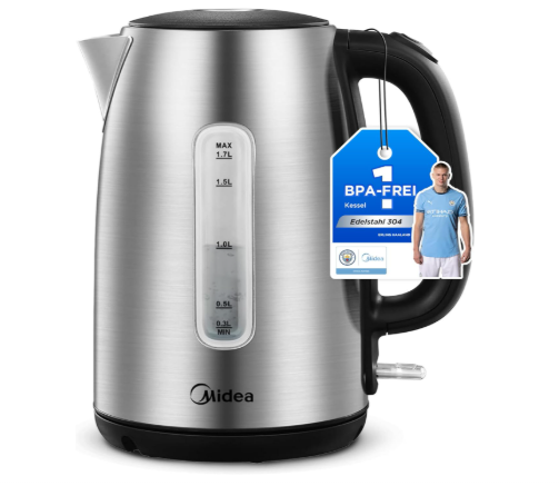 Midea Wasserkocher Edelstahl | 1,7L MKE17M1ADS