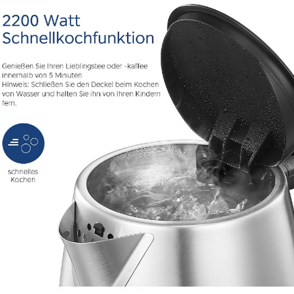 Midea Wasserkocher Edelstahl | 1,7L MKE17M1ADS