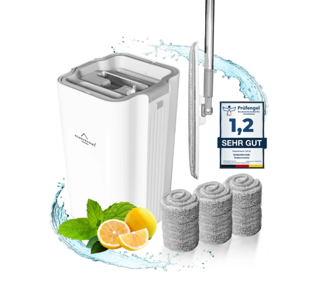 WONDERHOME TripleClean Plus Wischmop-Set mit Eimer