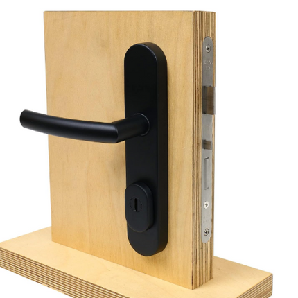 FELGNER Schutzbeschlag Klinke/Klinke 92mm | schwarz