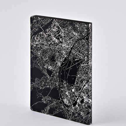 NUUNA Notizbuch - Nightflight L Light Paris Silber
