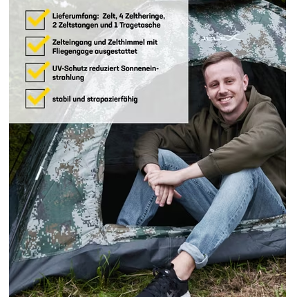 JELEX Kuppelzelt Outdoor Nature 2-Personen-Camping-Zelt