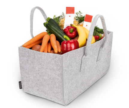 Rubberneck Allzweck Filztasche XL | Hellgrau 57x30x30