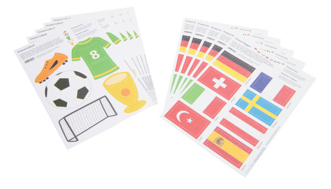 Prickel-Vorlagen Fußball | 10 Stk. Prickelmobiles