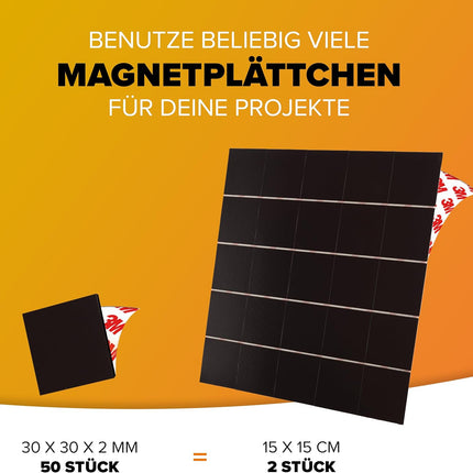 Selbstklebende Magnetplättchen mit 3M Klebefläche