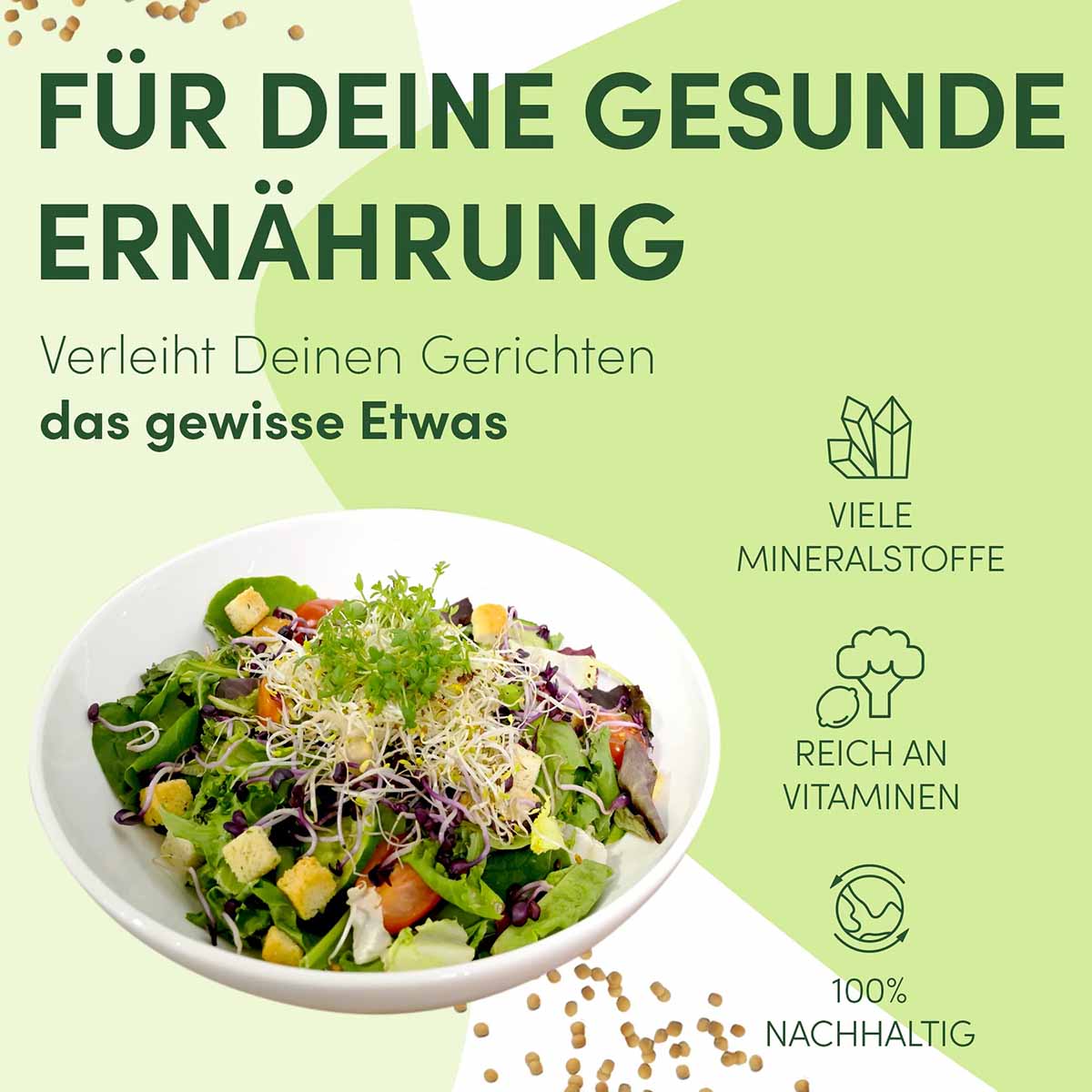 Green SEEDS Sprossenglas Keimglas 1er Set – Ihr Weg zu frischen, selbstgezogenen Sprossen!