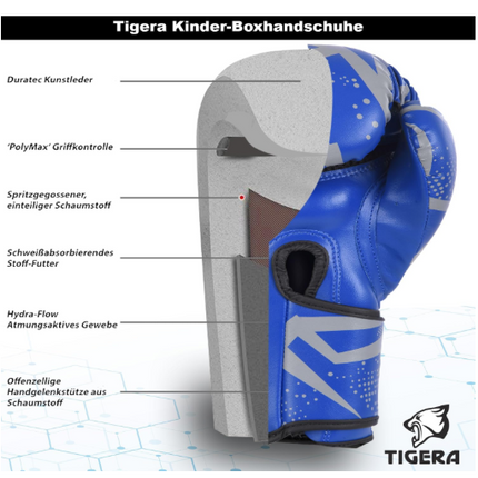 Tigera-Kinder-Boxhandschuh-4oz-blau