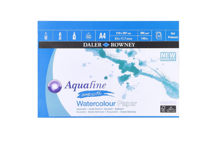 aquafin-smooth-A4-daler-rowney-aquarellblock-300g