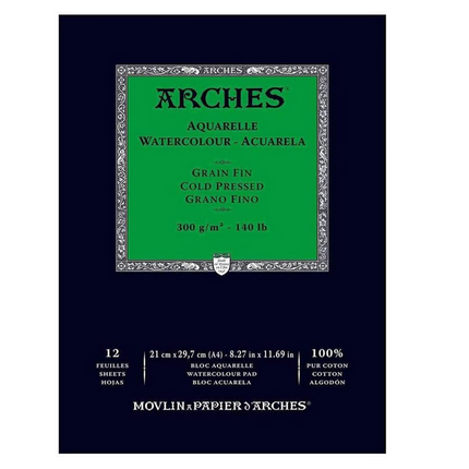 arches-aquarelle-300g-12blatt-140lb-A4