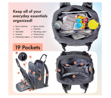 dikaslonwickeltasche-rucksack-unisex-dunkelgrau-babytasche 2