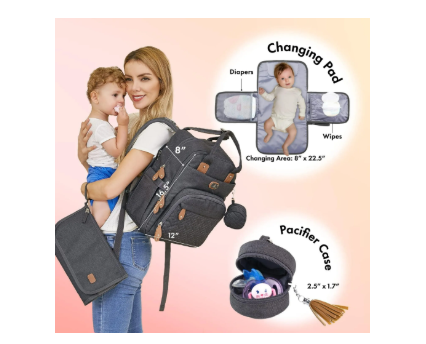 dikaslonwickeltasche-rucksack-unisex-dunkelgrau-babytasche 7