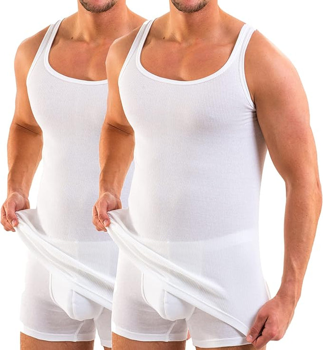 Herren-Unterhemd Hermko 2er-Pack aus 100 % Bio-Baumwolle