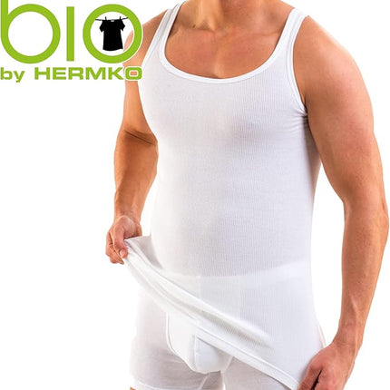 Herren-Unterhemd Hermko 2er-Pack aus 100 % Bio-Baumwolle