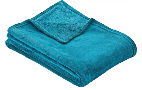 ibena-decke-weich-uni-fleecedecke-petrol-130x180 2