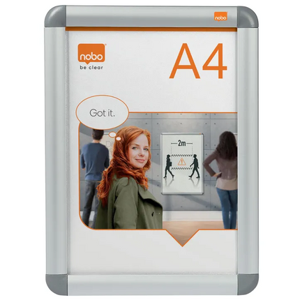 nobo-Klapprahmen-A4-silber-Aluminium