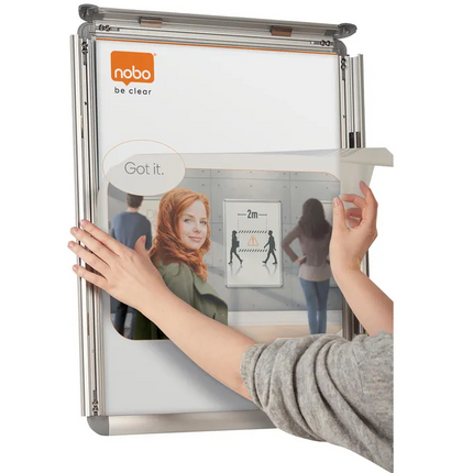 nobo-Klapprahmen-A4-silber-Aluminium 4