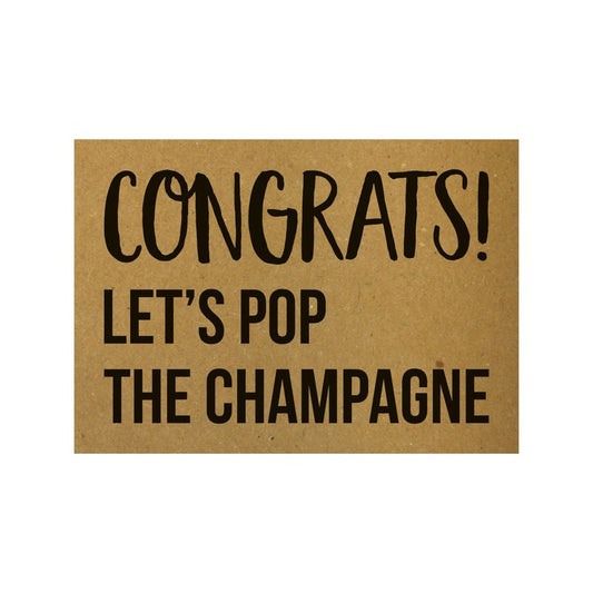 Postkarte „Congrats Lets Pop The Champagne"