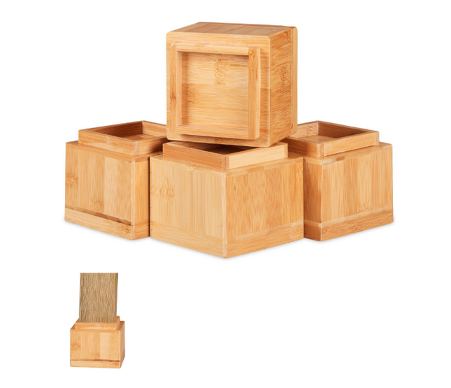 relaxdays-möbelerhöher-bambus-4er-set