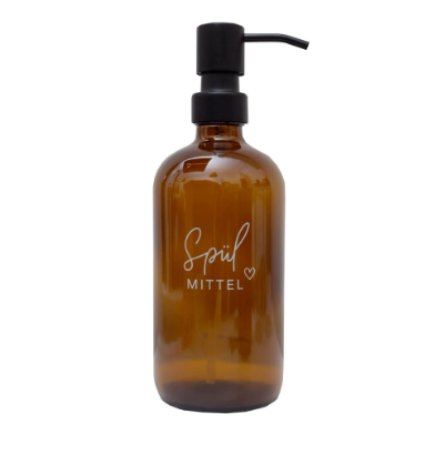 seifenspender-spülmittel-500ml-eulenschnitt-braunglas 2
