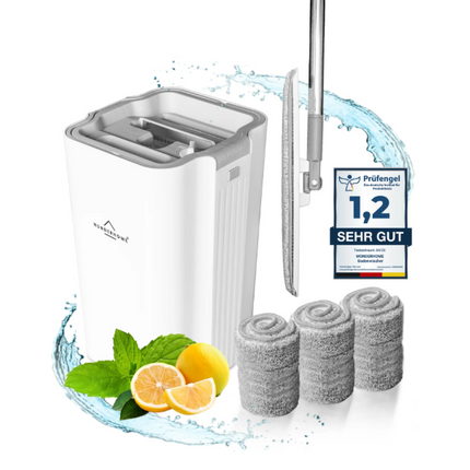 wonderhome-triple-clean-plus-wischmop-set-mit-eimer