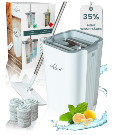 wonderhome-triple-clean-plus-wischmop-set-mit-eimer 2