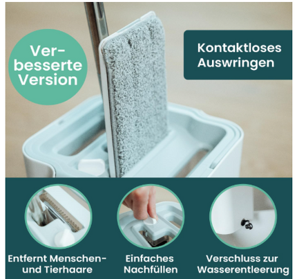 wonderhome-triple-clean-plus-wischmop-set-mit-eimer 3