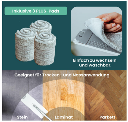 wonderhome-triple-clean-plus-wischmop-set-mit-eimer 5